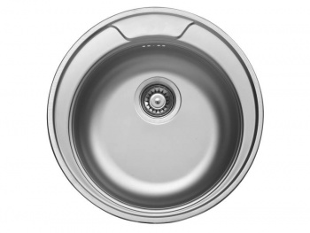 Мойка врезная Фаворит правая нержавеющая сталь 49х49х14см серый/серебряный